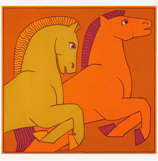 Foulard quadrato cavalli /Inoui Editions