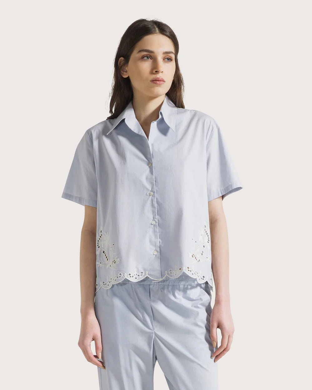 Camicia con ricamo Sangallo / 19.70