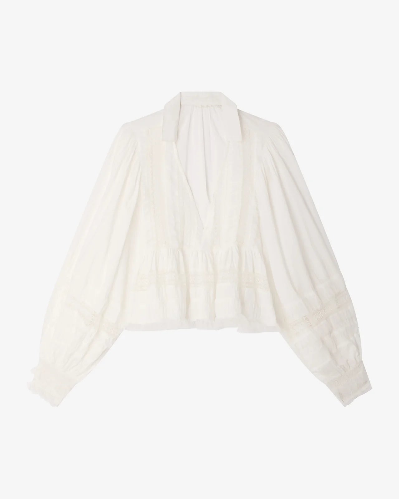 Blusa in cotone operato e pizzo MELODY / Mes Demoiselles