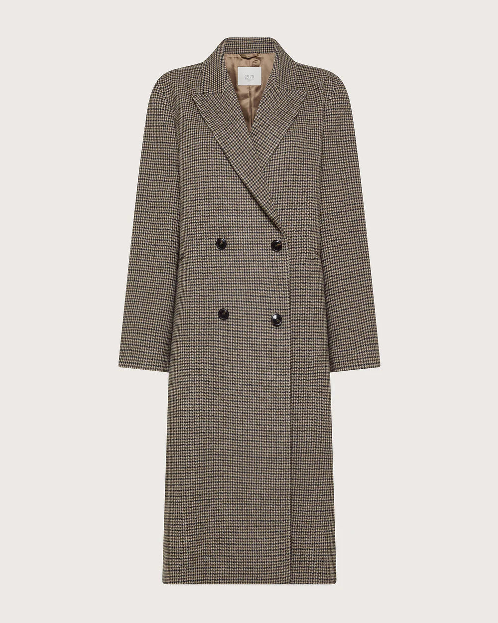 Cappotto in panno pied de poule