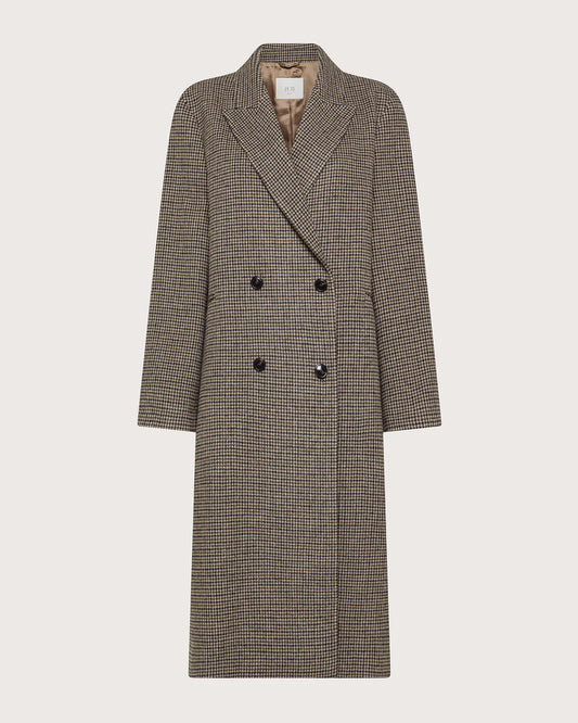Cappotto in panno pied de poule