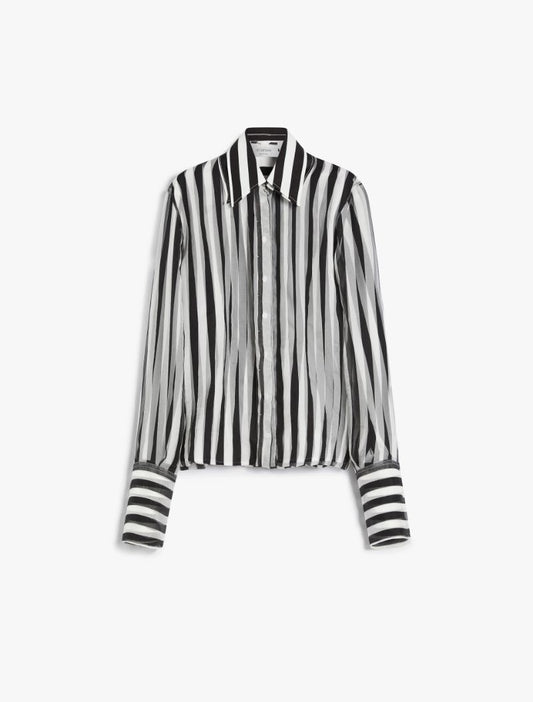 Camicia in popeline e organza di seta SUMERO