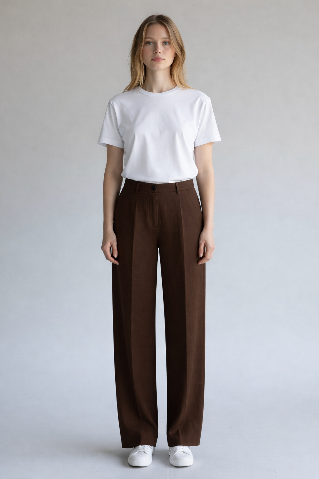 Pantalone palazzo cioccolato NADIA / Nine in the Morning