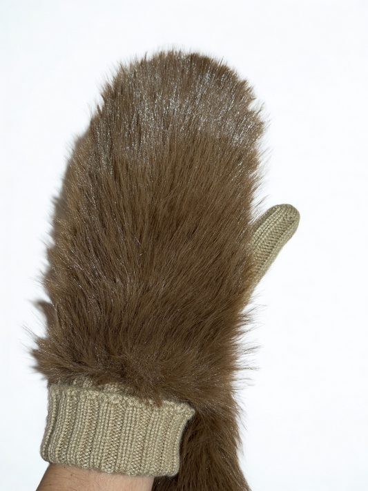 Muffole in lana con pelliccia / Alpo