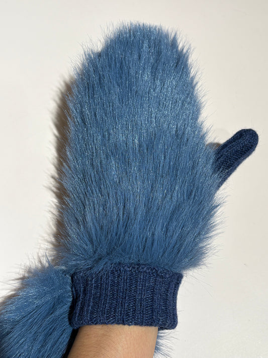 Muffole in lana con pelliccia / Alpo