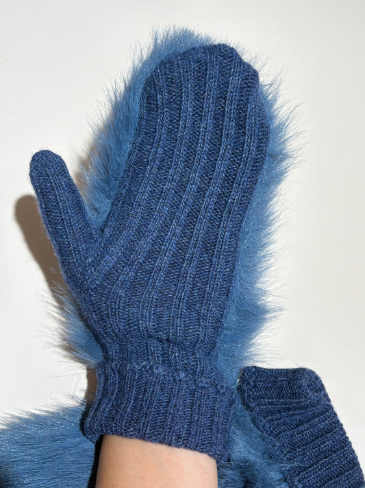 Muffole in lana con pelliccia / Alpo