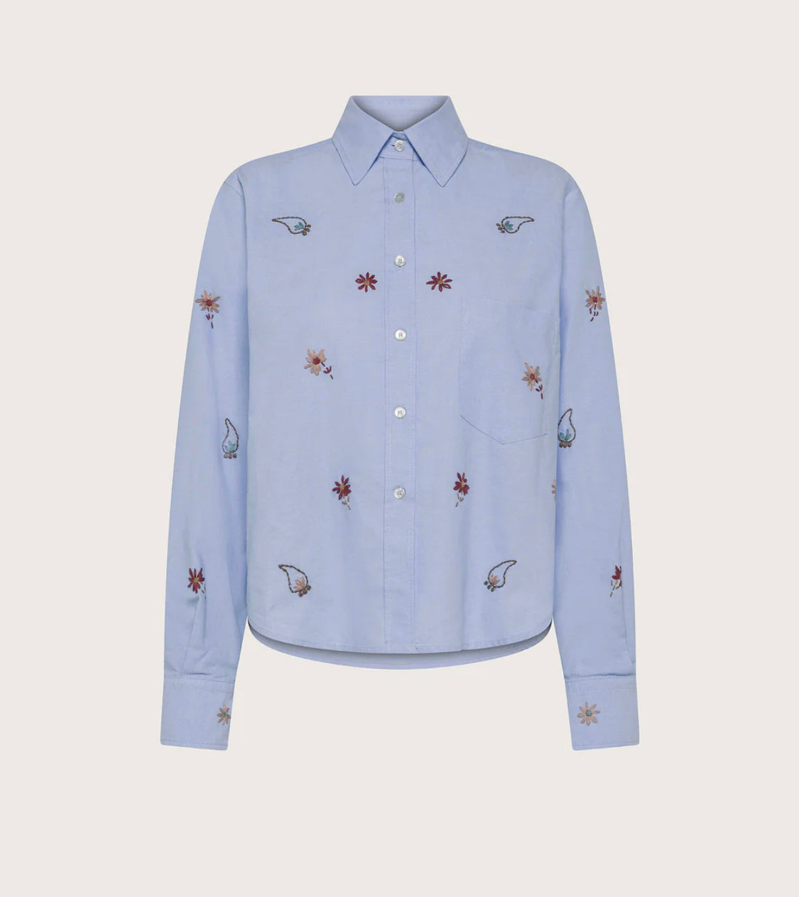 Camicia Oxford ricamata / 19.70