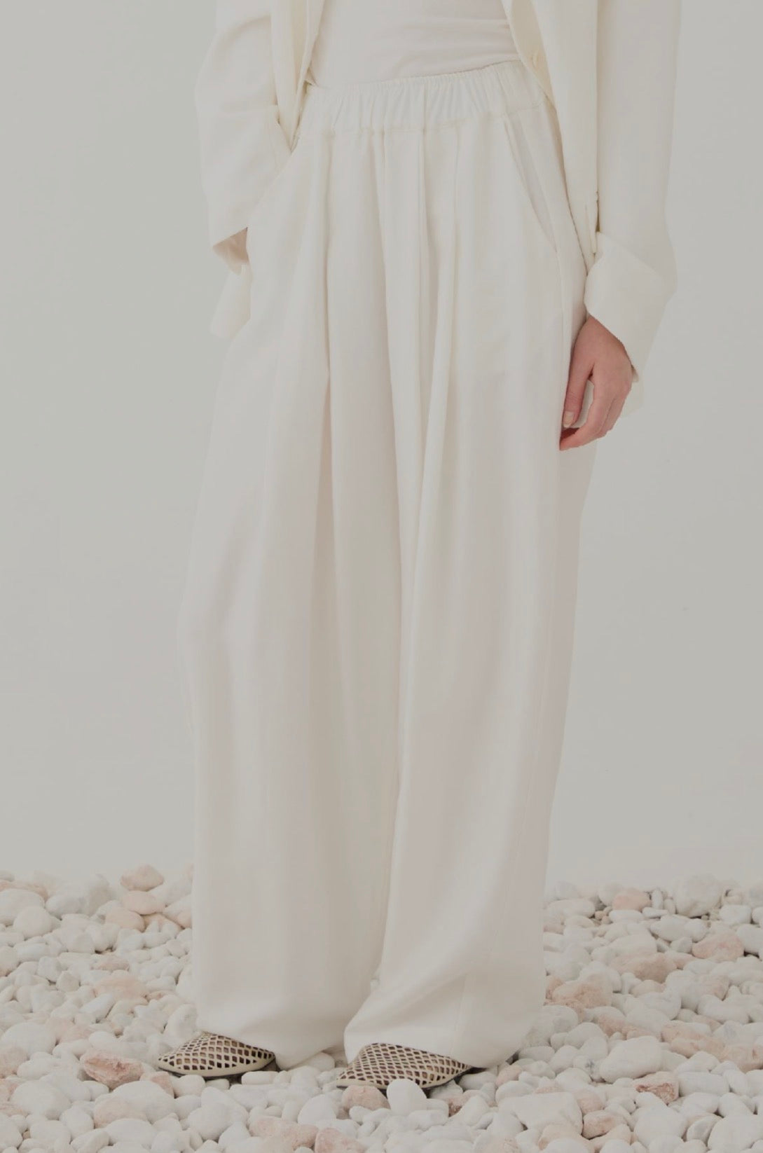 Pantalone ampio in misto lino / ELEH