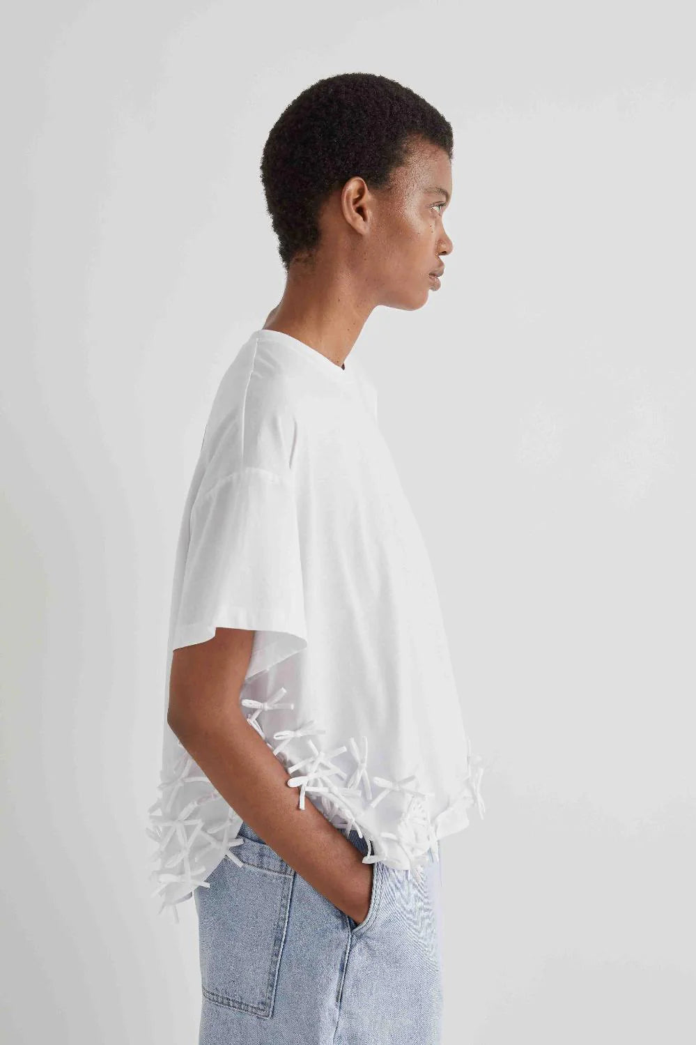 T-Shirt con fiocchi applicati / MeiMeij