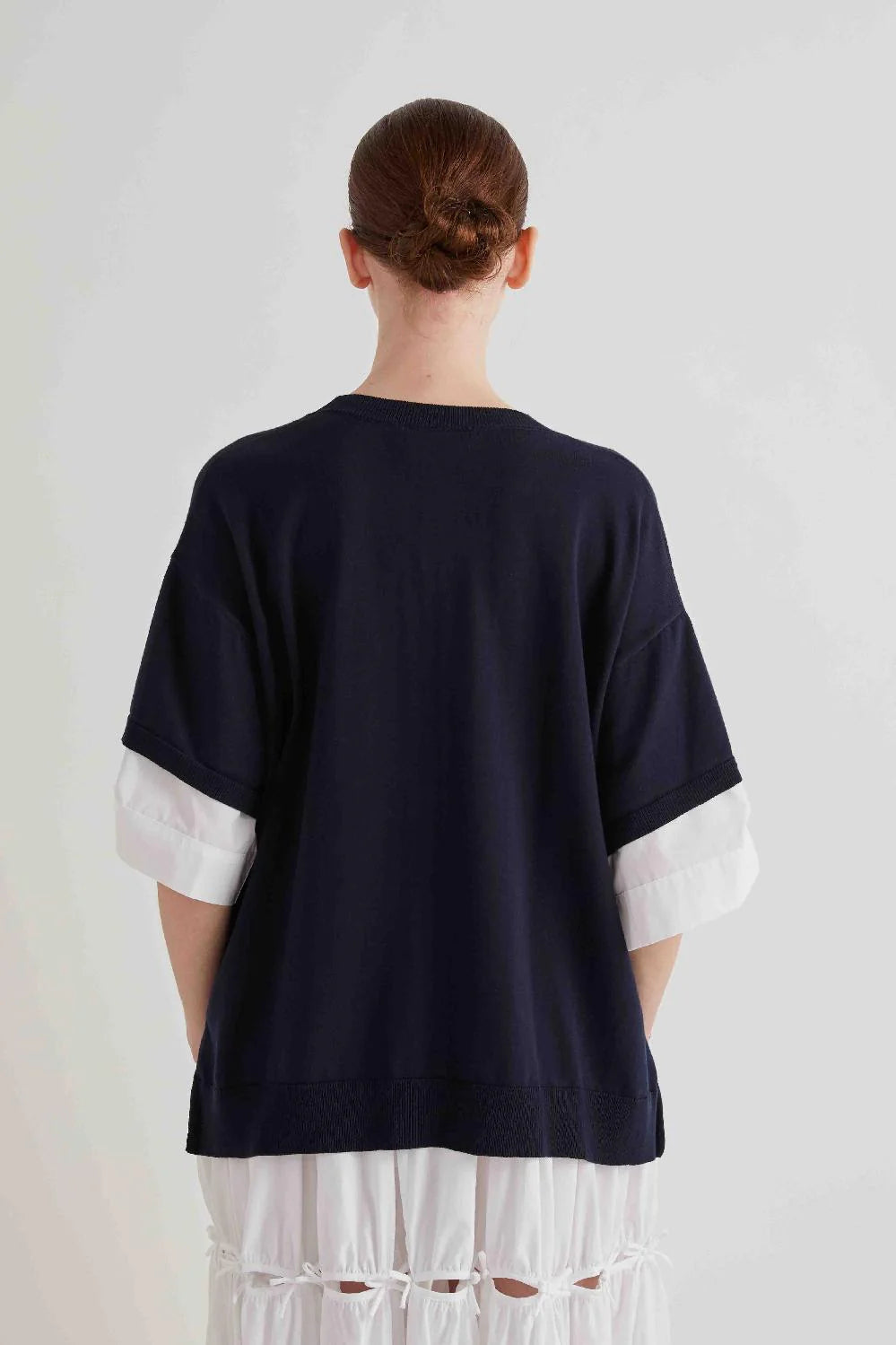 Maglia con inserti in tessuto / MeiMeij