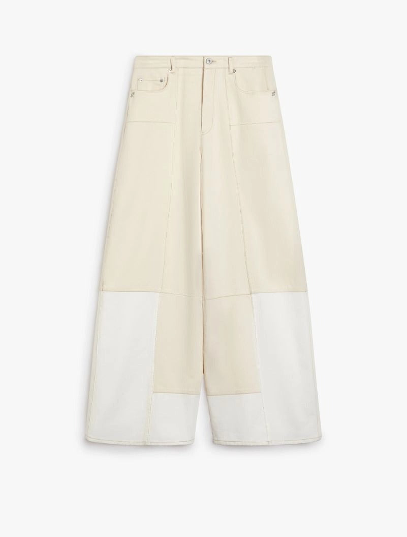 Pantalone a vita bassa bicolore ETUANIA