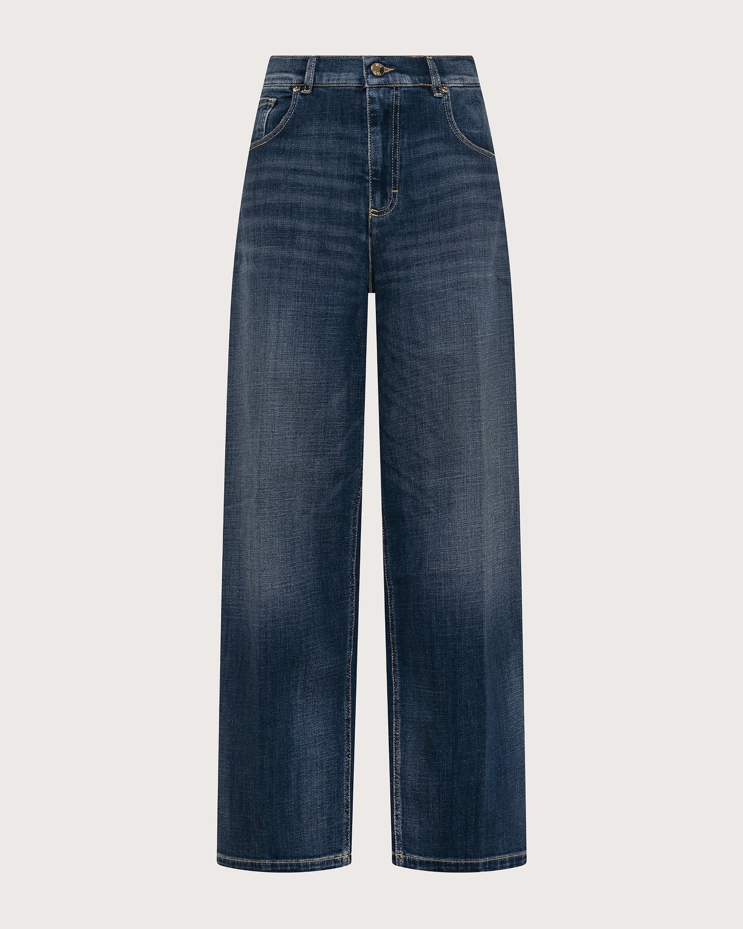 Jeans wide leg a vita alta