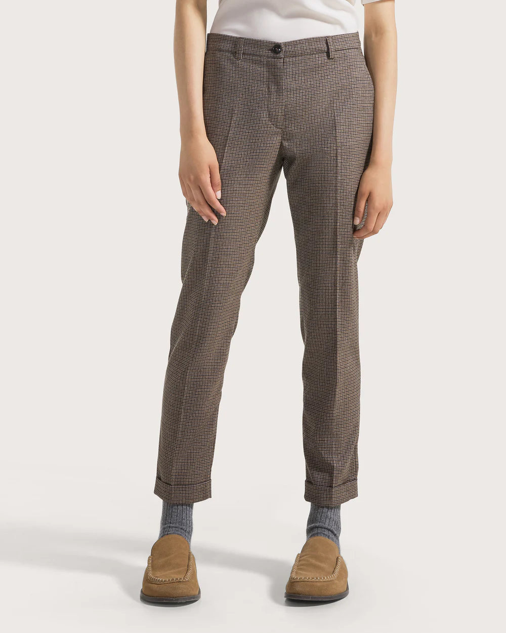 Chino in pied de poule / 19.70