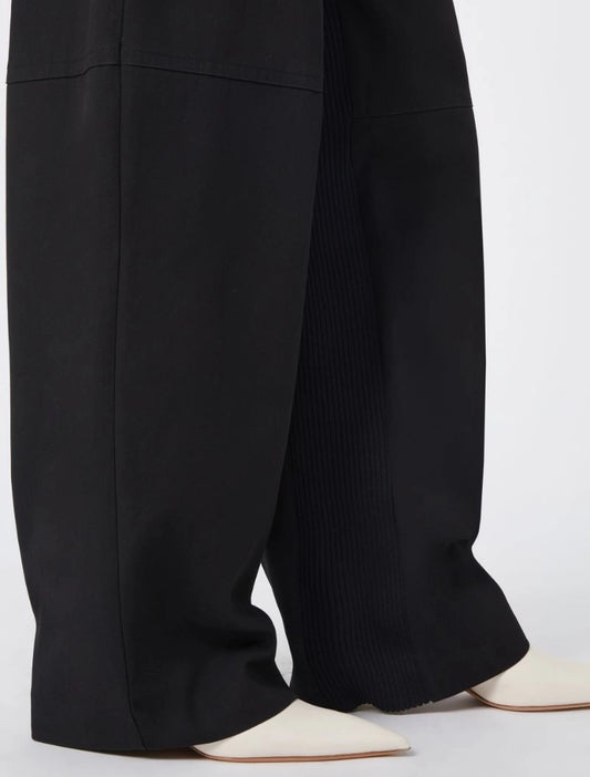 Pantalone dritto con dettaglio in maglia SOSPIRO