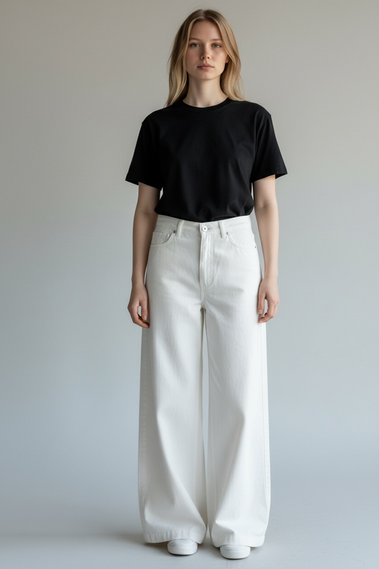 Pantalone largo in cotone SMERALDA / Nine in the Morning