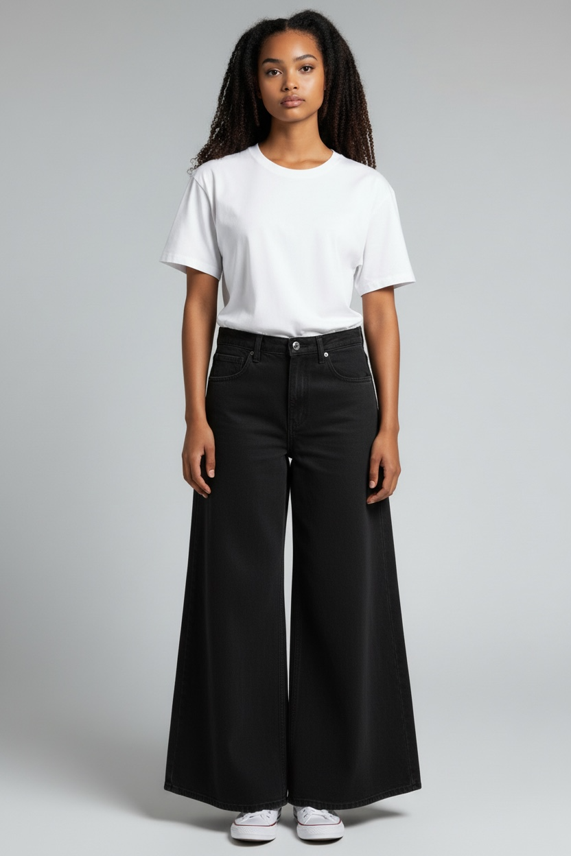 Pantagonna in denim nero / SoloTre