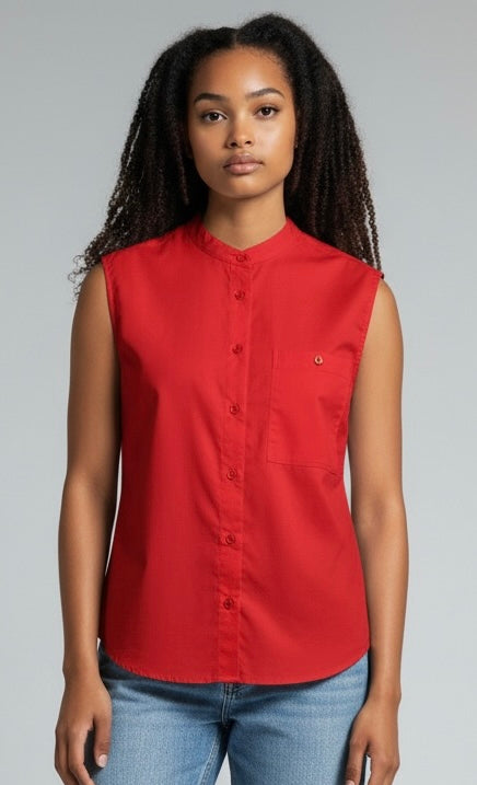 Camicia smanicata rossa / SoloTre