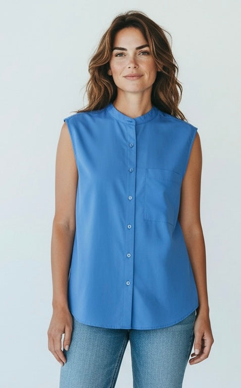 Camicia smanicata azzurra / SoloTre