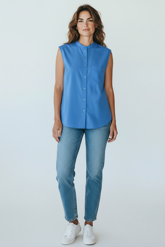 Camicia smanicata azzurra / SoloTre