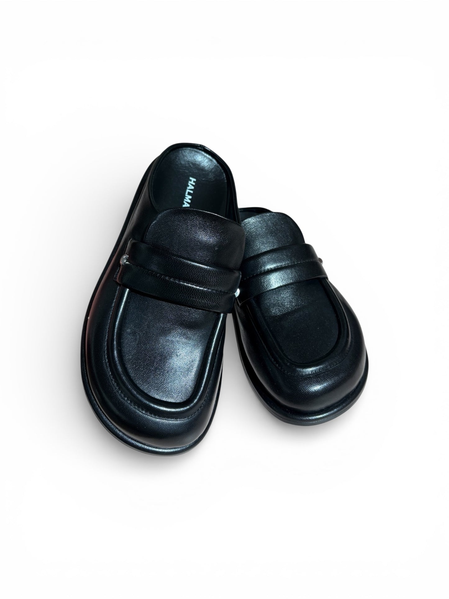 Mule nere in pelle / Halmanera