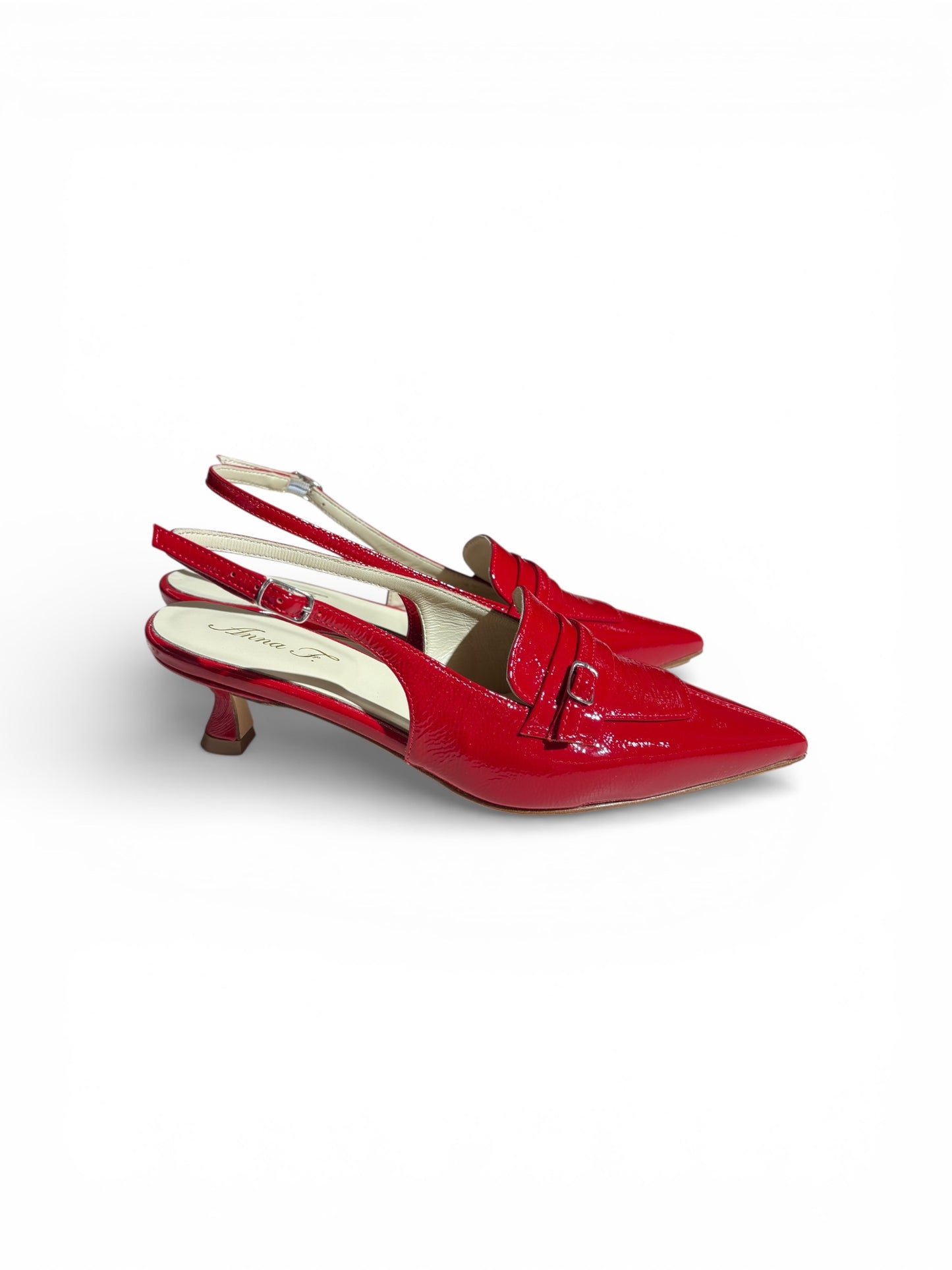 Slingback in vernice rossa / Anna F.