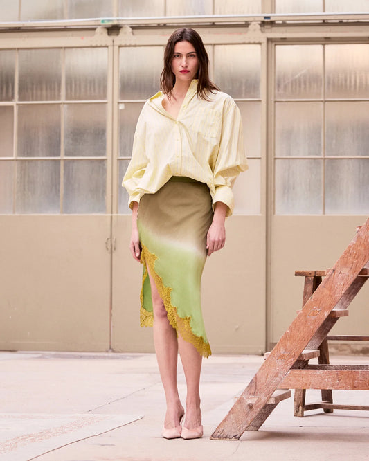 Gonna asimmetrica in seta e pizzo / Mes Demoiselles Paris