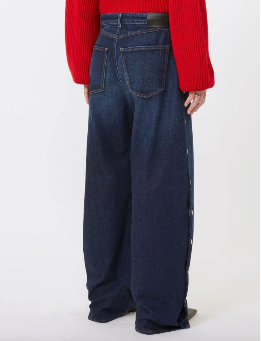 Jeans wide leg con bottoni LICHENE