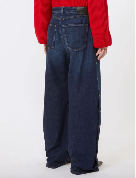 Jeans wide leg con bottoni LICHENE