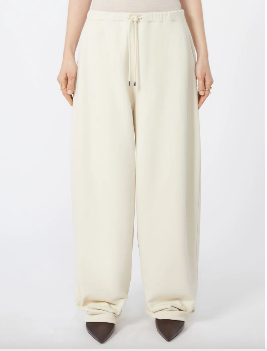 Pantalone oversize a vita bassa AVORIO