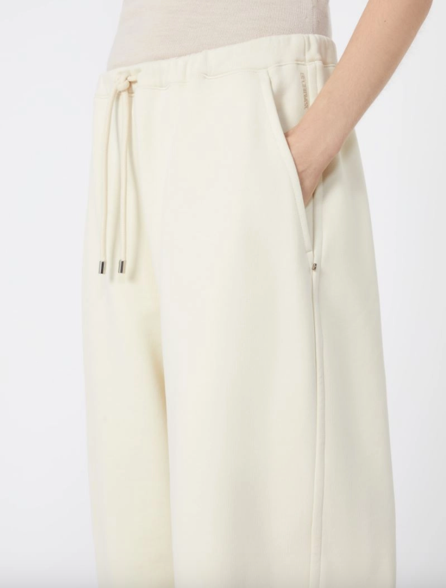 Pantalone oversize a vita bassa AVORIO