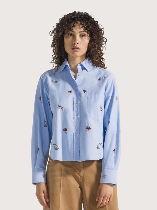 Camicia Oxford ricamata / 19.70