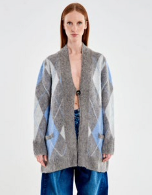 Cardigan con motivo geometrico / SoloTre