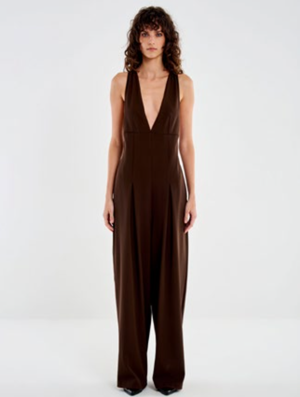 Tuta lunga con scollo a V e schiena incrociata / SoloTre