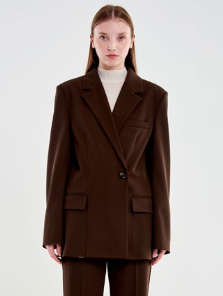 Giacca monopetto asimmetrica / SoloTre