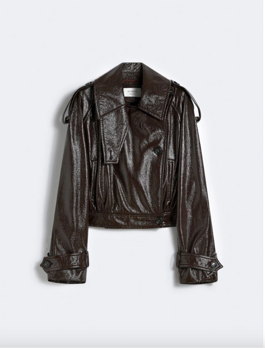 Trench corto effetto vernice BETA