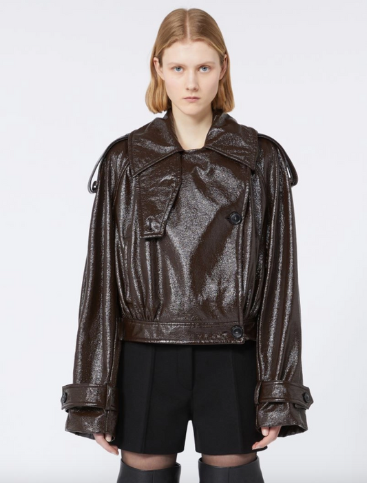 Trench corto effetto vernice BETA