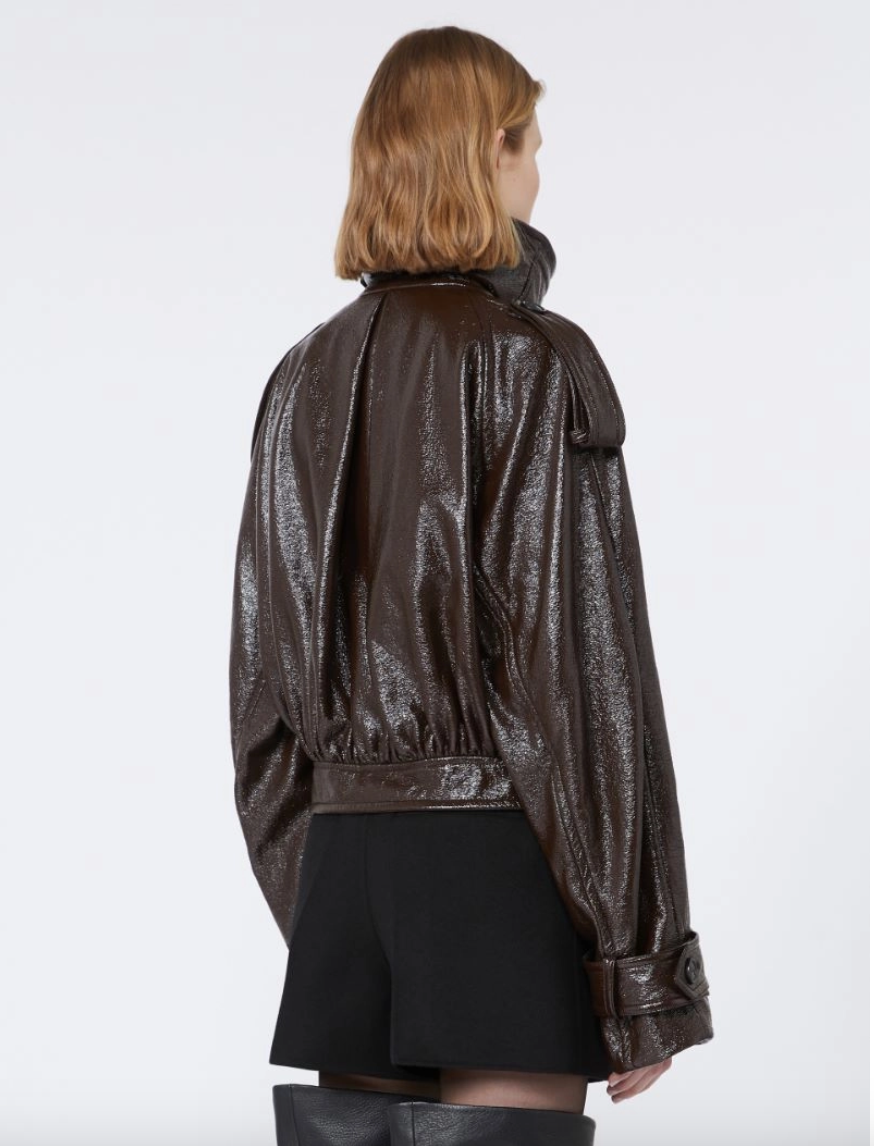 Trench corto effetto vernice BETA