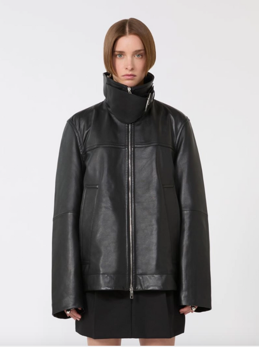 Giaccone oversize in pelle CIOCCA / Sportmax