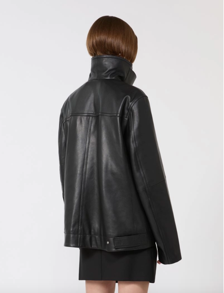 Giaccone oversize in pelle CIOCCA / Sportmax