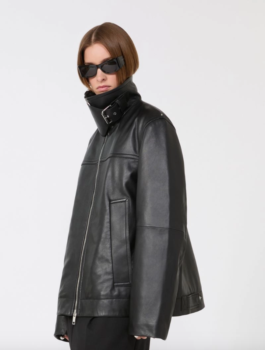 Giaccone oversize in pelle CIOCCA / Sportmax