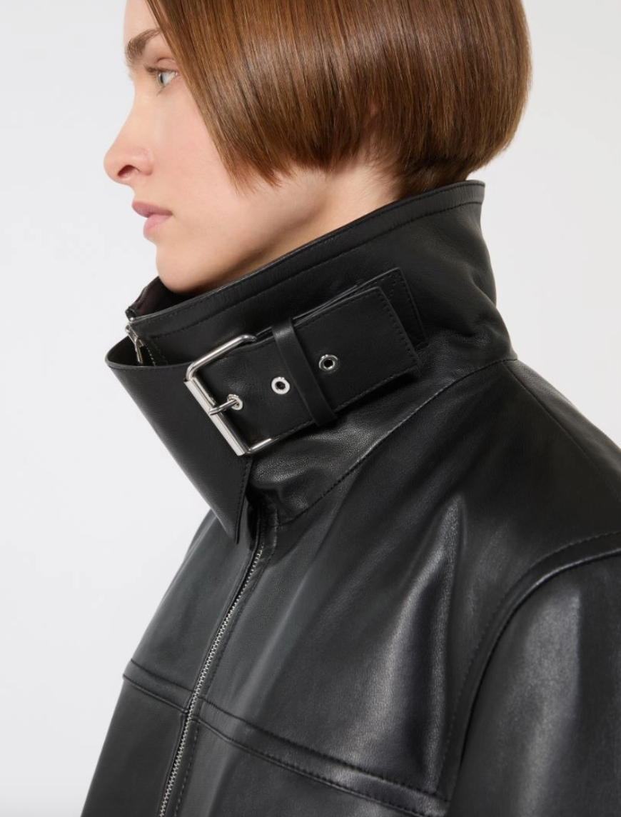 Giaccone oversize in pelle CIOCCA / Sportmax