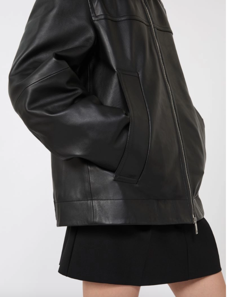Giaccone oversize in pelle CIOCCA / Sportmax