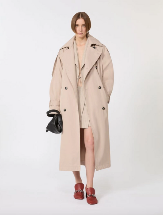 Trench lungo in twill antigoccia GOCCE / Sportmax