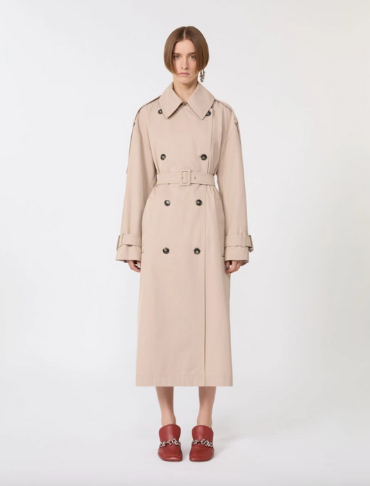 Trench lungo in twill antigoccia GOCCE / Sportmax