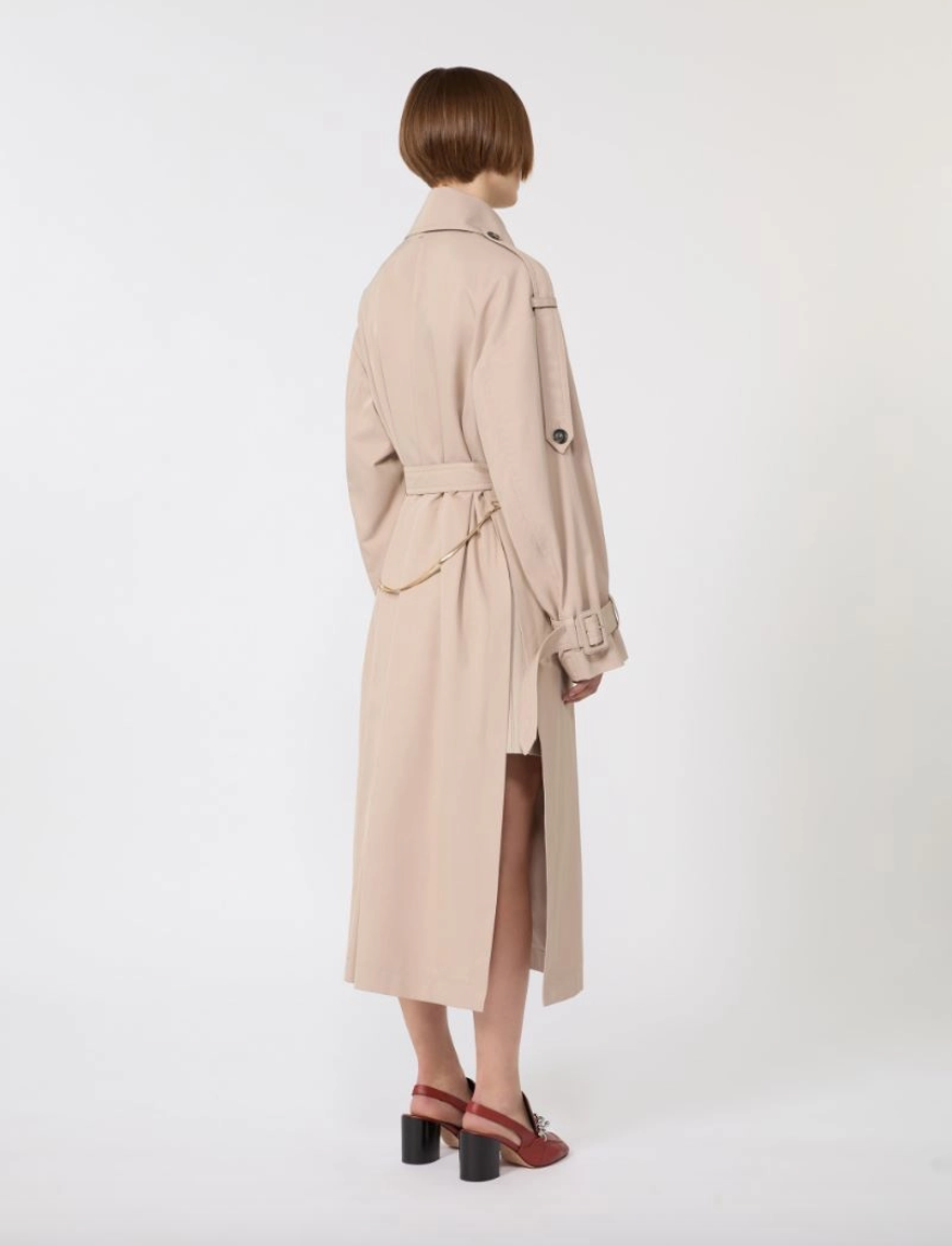 Trench lungo in twill antigoccia GOCCE / Sportmax