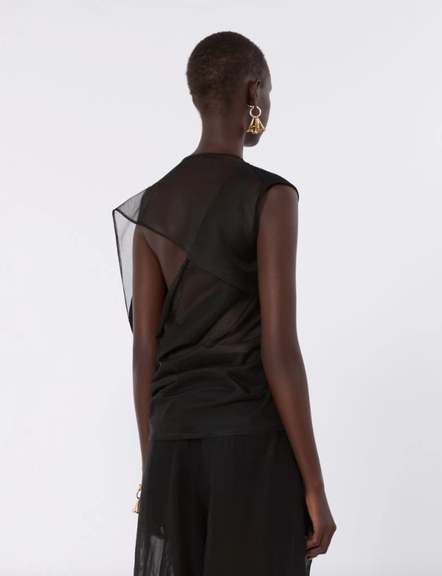 Top asimmetrico in viscosa stretch GERANIO / Sportmax
