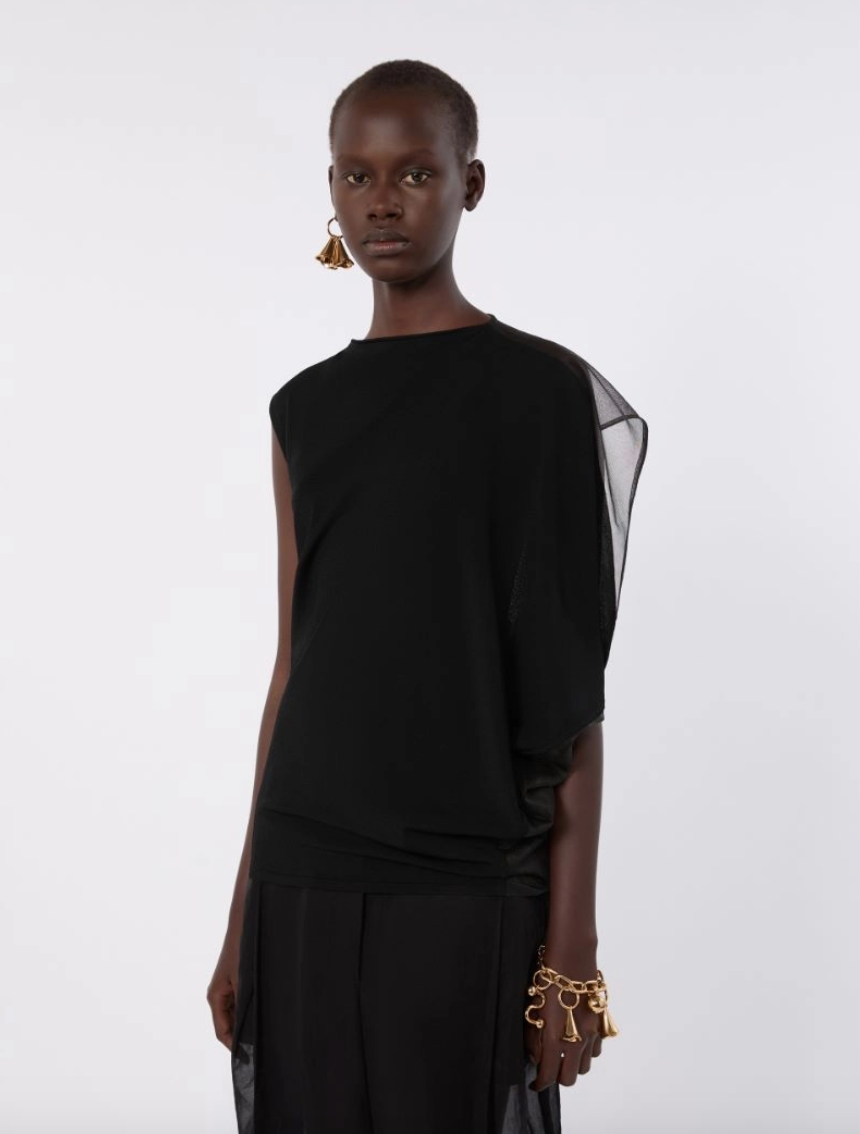 Top asimmetrico in viscosa stretch GERANIO / Sportmax