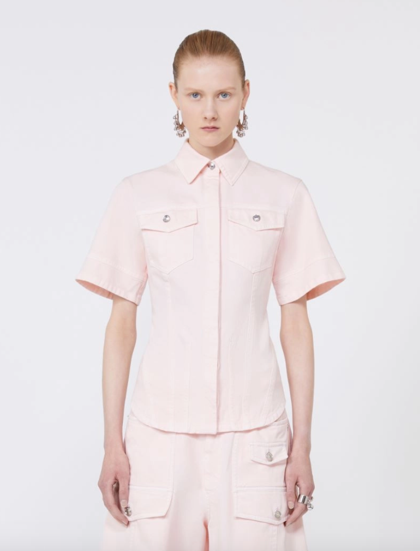 Camicia aderente in bull di cotone ONTANO / Sportmax