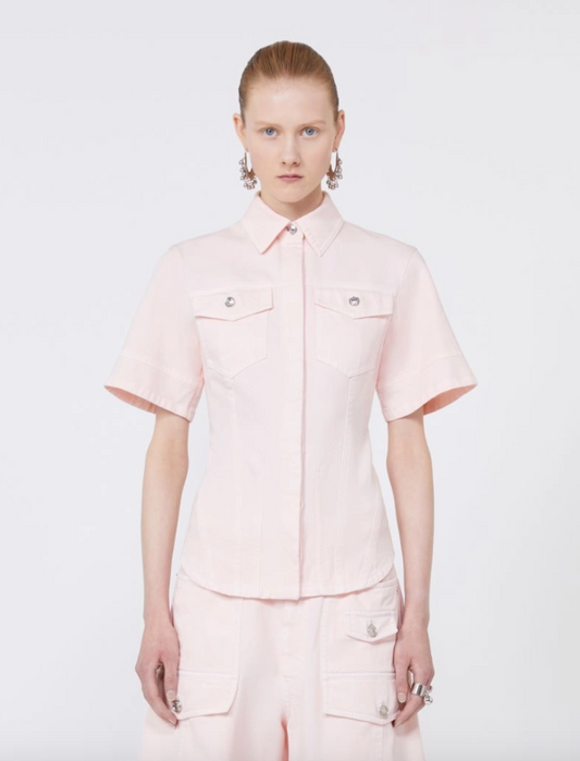Camicia aderente in bull di cotone ONTANO / Sportmax
