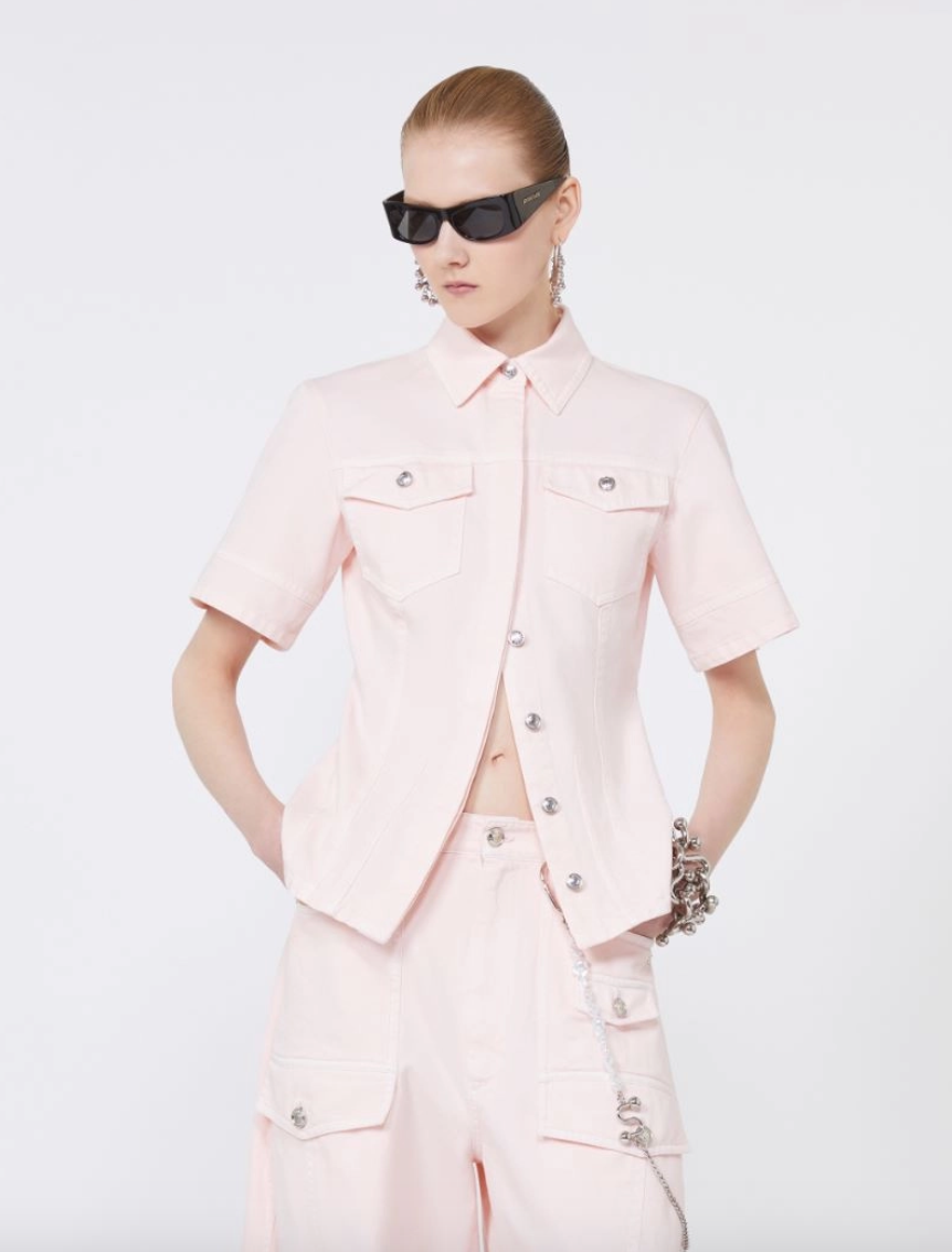 Camicia aderente in bull di cotone ONTANO / Sportmax
